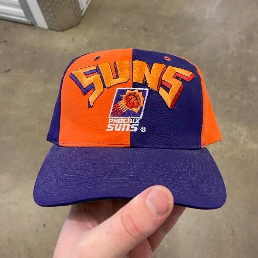 Vintage Phoenix Suns NBA AJD 90s Pinwheel SnapBack Hat
